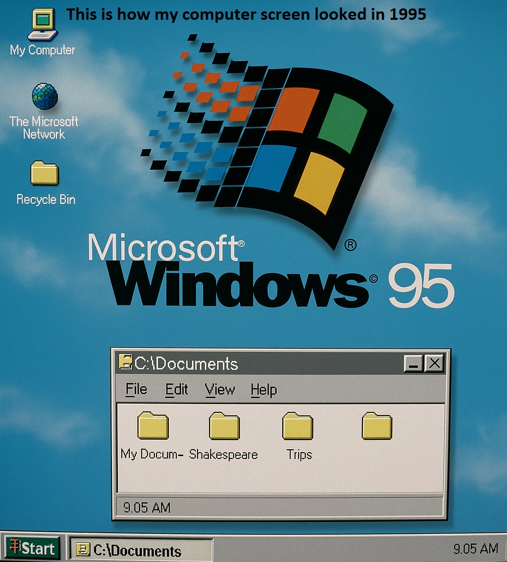 This is how my computer screen looked in 1995 _ By Bandile Ndzishe of Bandzishe Group